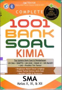 Complete 1001 Bank Soal Kimia SMA Kelas X, XI & XII