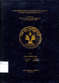 PERBANDINGAN KUALITAS AIR DARI LIMBAH SABUN NATURAL DENGAN SABUN SINTETIS