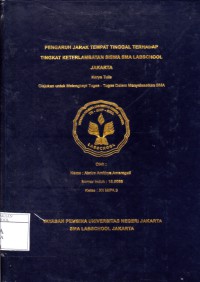 PENGARUH JARAK TEMPAT TINGGAL TERHADAP TINGKAT KETERLAMBATAN SISWA SMA LABSCHOOL JAKARTA