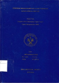 PENGARUH MENGONSUMSI AIR ALKALI TERHADAP KADAR HEMOGLOBIN (HB)