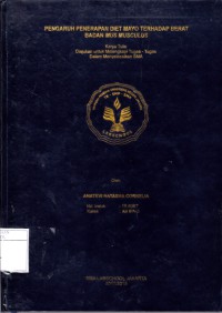 PENGARUH PENERAPAN DIET MAYO TERHADAP BERAT BADAN MUS MUSCULUS