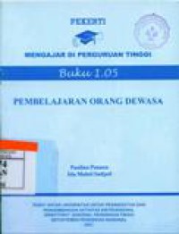 Mengajar di Perguran Tinggi Buku 1.05 Pembelajaran Orang Dewasa