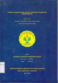 DAMPAK PENGGUNAAN LIPSTIK TERHADAP KESEHATAN BIBIR REMAJA