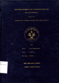 PENGARUH DRAMA KOREA TERHADAP PERILAKU BELAJAR REMAJA