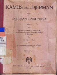 Kamus Bahasa Djerman Indonesia