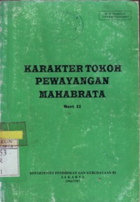 Karakter Tokoh Pewayangan Mahabarata Seri II