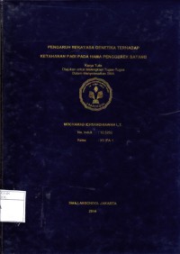 PENGARUH REKAYASA GENETIKA TERHADAP KETAHANAN PADI PADA HAMA PENGGEREK BATANG