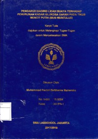 PENGARUH DAGING LIDAH BUAYA TERHADAP PENURUNAN KADAR GLUKOSA DARAH PADA TIKUS MENCIT PUTIH (MUS MUSCULUS)