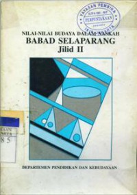 Nilai-nilai Budaya Dalam Naskah Babad Selaparang Jilid II