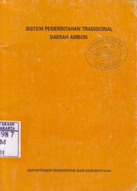 Sistem Pemerintahan Tradisional Daerah Ambon