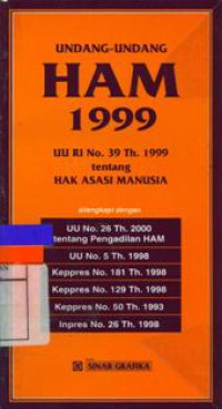 UNDANG-UNDANG HAM 1999 UU RI No. 39