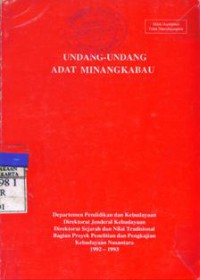 Undang-Undang Adat Minangkabau