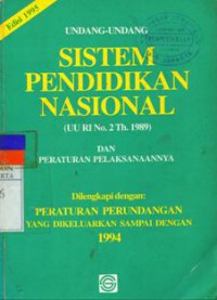 Undang-Undang Sistem Pendidikan Nasional