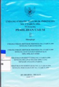 Undang-Undang Republik Indonesia No. 3 Tahun 1999 Tentang Pemilihan Umum