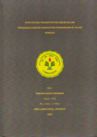 EFEKTIVITAS TRANSPORTASI UMUM DALAM
PENANGGULANGAN KEMACETAN KENDARAAN DI JALAN
PEMUDA
