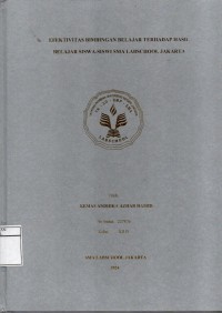 Image of Efektivitas Bimbingan Belajar Terhadap Hasil Belajar Siswa-Siswi SMA Labschool Jakarta