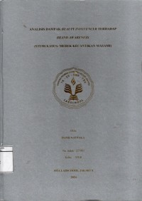 Image of Analisis Dampak Beauty Influence Terhadap Brand Awareness (Studi Kasus: Merek Kecantikan Masami)