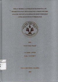 Image of Peran Membaca Literatur Filosofi dalam Membentuk dan Mengubah Pola Pikir Individu: Analisis Mengenai Dampak Filosofi Terhadap Aspek Kognitif dan Psikologis