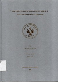 Image of Pengaruh Spektrum Warna Cahaya Terhadap Pertumbuhan Tanaman Vigna Radiata