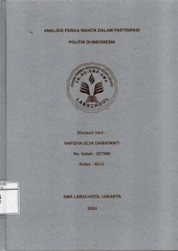 Image of Analisis Peran Wanita dalam Partisipasi Politik di Indonesia