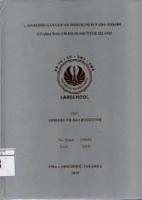Image of Analisis Gangguan Psikologis pada Tokoh Utama dalam Film Shutter Island
