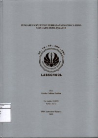 Image of Pengaruh Fanfiction Terhadap Minat Baca Siswa SMA Labschool Jakarta