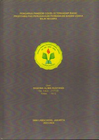 Image of Pengaruh pandemi covid-19 terhadap profitabilitas perusahaan perbankan badan usaha milik negara