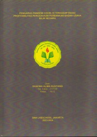 Pengaruh pandemi covid-19 terhadap profitabilitas perusahaan perbankan badan usaha milik negara