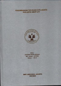 Pengembangan tata ruang kota Jakarta pada aspek smart city