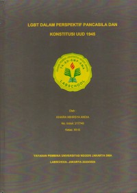 LGBT dalam perspektif pancasila dan konstitusi UUD 1945