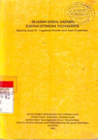 Sejarah Sosial Daerah Istimewa Yogyakarta