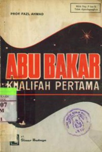 Abu Bakar Khalifah Pertama